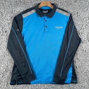 Amazon Employee Men’s Active Polo Shirt Size Large Long Sleeve Work Wear Reflect